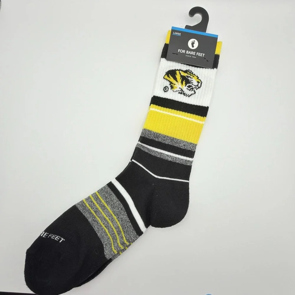 Missouri Tigers 677 Friday Dress Socks Mens size Large 10-13 NEW